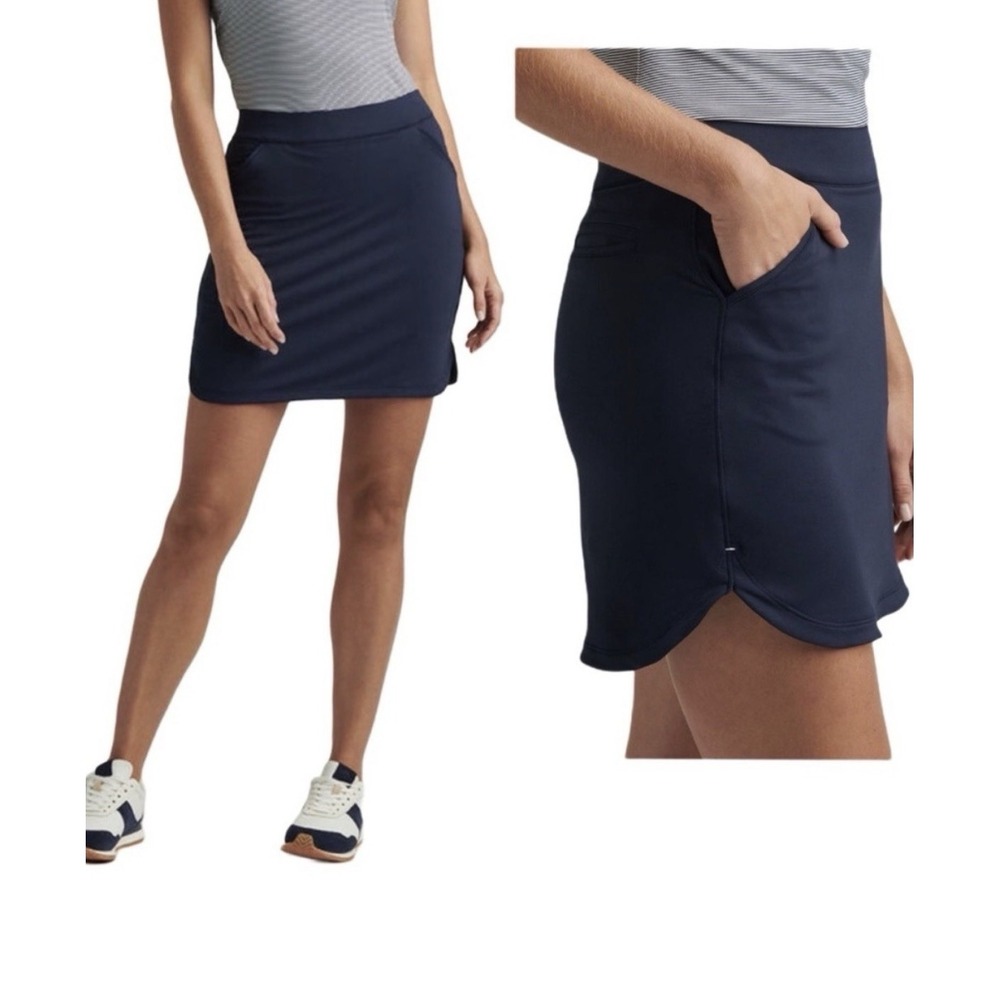 PETER MILLAR Womens Alice Petal Hem Skort Navy Golf Medium Tennis Pickleball